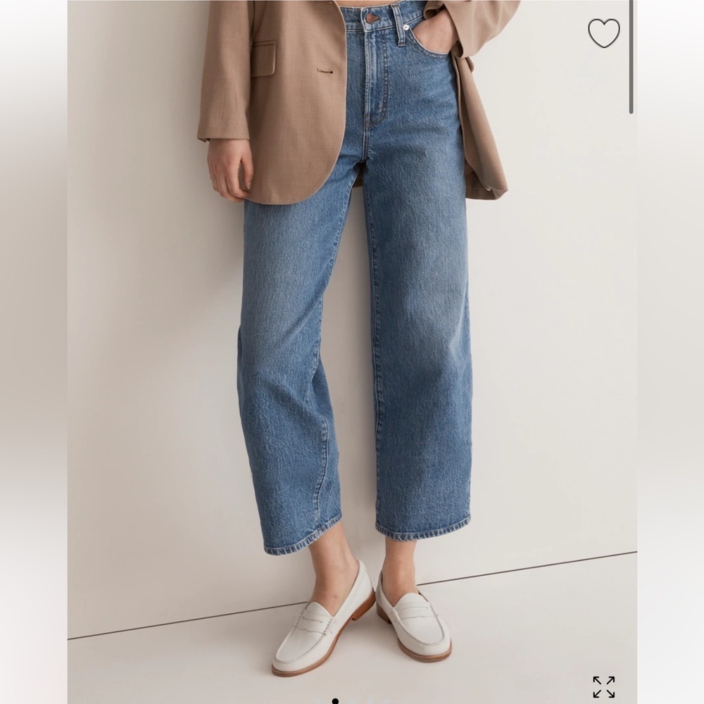NWT Madewell The Perfect Vintage Crop Jeans Blue Raw Hem High Rise 26 Sold Out! - Picture 2 of 10